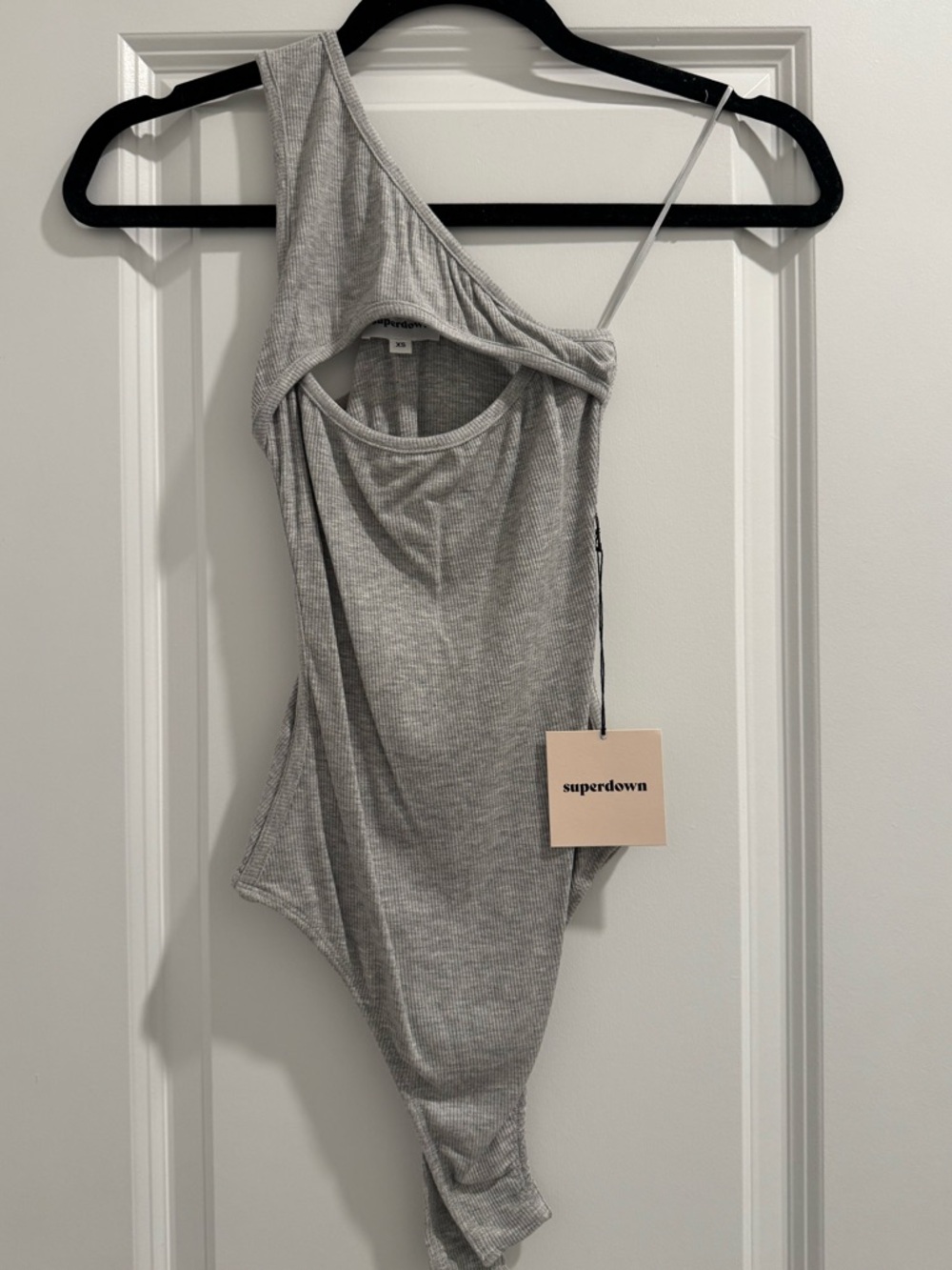 Superdown One-Shoulder Ribbed Bodysuit- New with Tags!